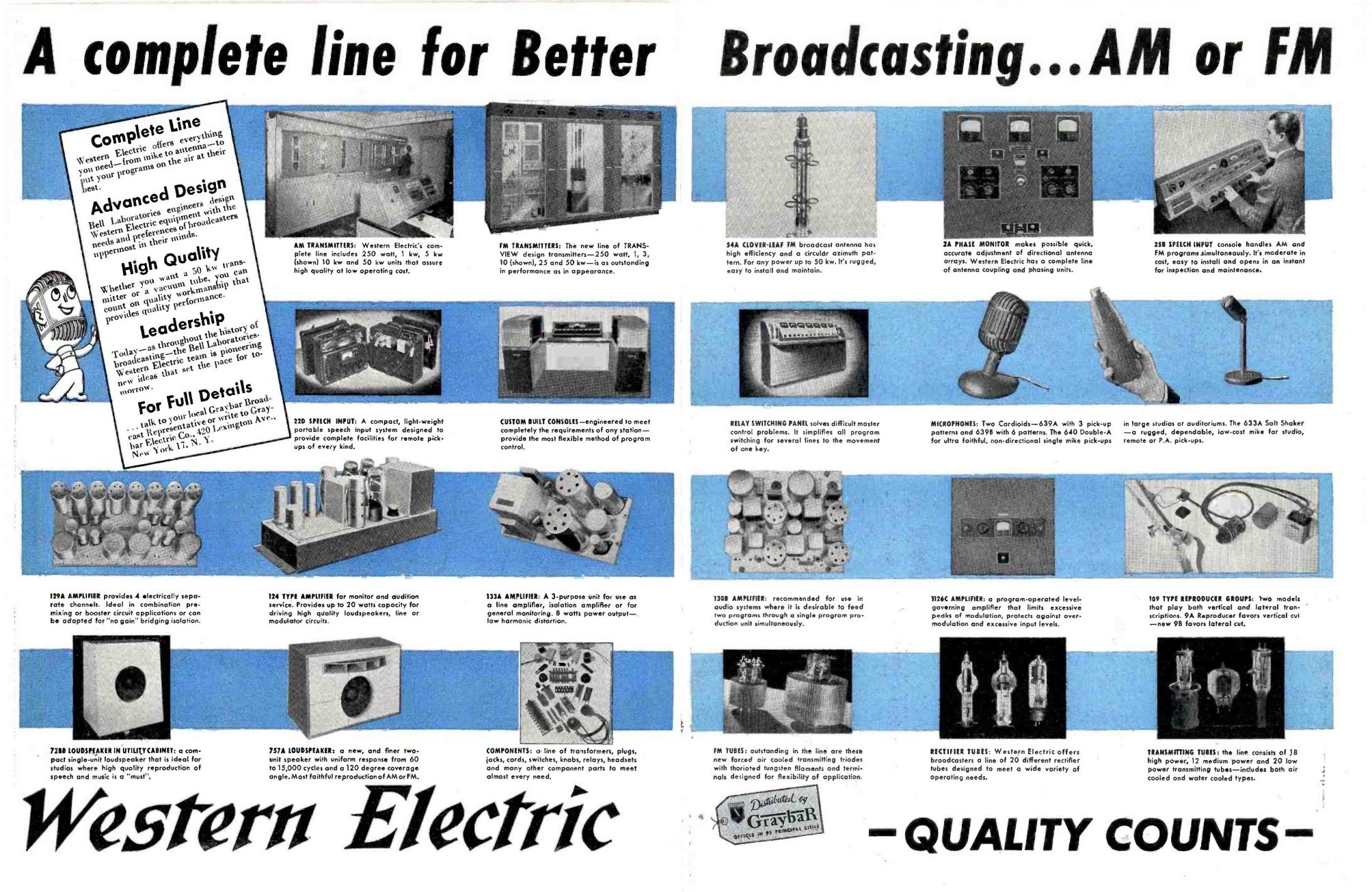 Western Electric Broadcast Equipment from 1947