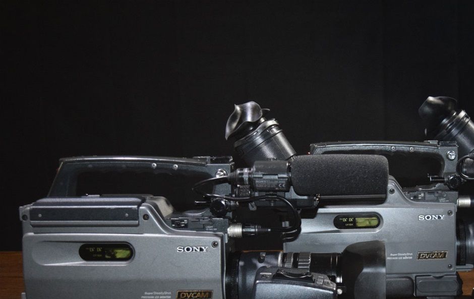 Vintage Sony DSR-250.
With the stability of its shoulder mount design, light weight, and long list of innovative and convenience features, it is no wonder the Sony DSR-250 Camcorder has become the prototypical event-video production camera for shooters big and small.  The DSR-250 can record in the professional DVCAM format or the consumer DV format, and it accepts both large and small cassettes for a maximum recording time greater than 3 hours.

Sony's equipped the DSR-250 with three 1/3