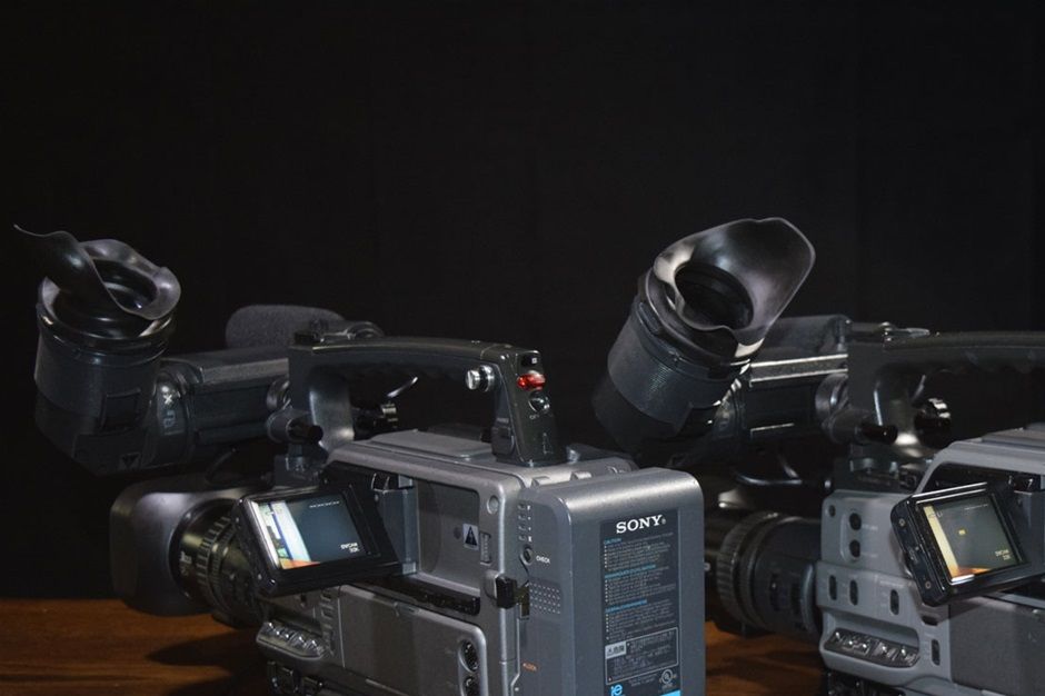 Vintage Sony DSR-250.
With the stability of its shoulder mount design, light weight, and long list of innovative and convenience features, it is no wonder the Sony DSR-250 Camcorder has become the prototypical event-video production camera for shooters big and small.  The DSR-250 can record in the professional DVCAM format or the consumer DV format, and it accepts both large and small cassettes for a maximum recording time greater than 3 hours.

Sony's equipped the DSR-250 with three 1/3